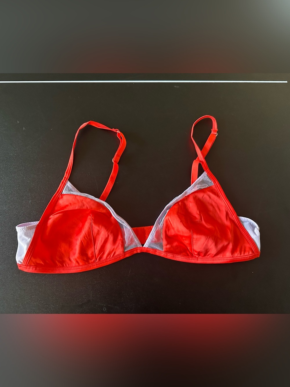 Red Mesh-Trim Bralette - Women Intimates & Sleepwear